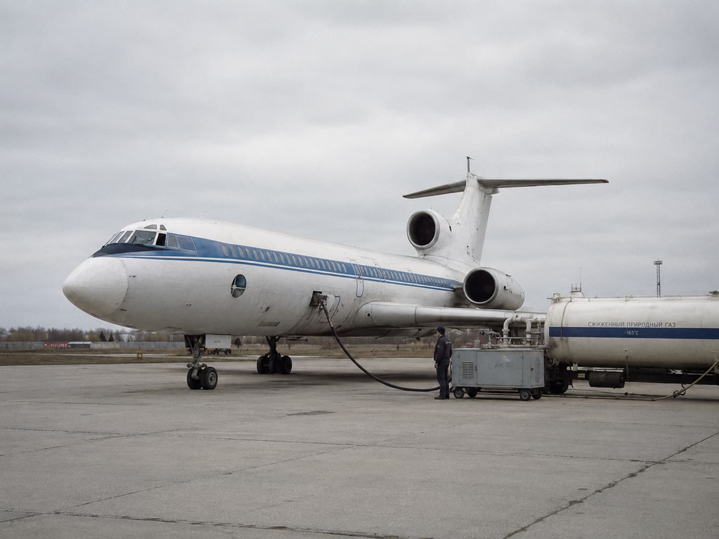 Самолет Ту-155/156 на испытаниях